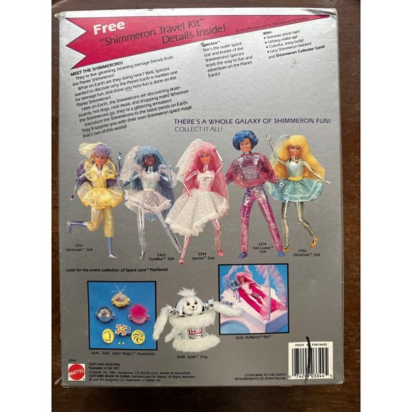 Mattel 1986 Spectra The Outer Space Star! Leader of the Shimmerons - Picture 2 of 2